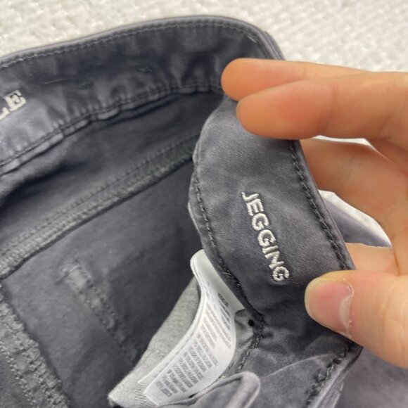 Y2K American Eagle Super Stretch Jegging Punk Grunge Zip Biker Women's Sz 2 - Picture 8 of 13